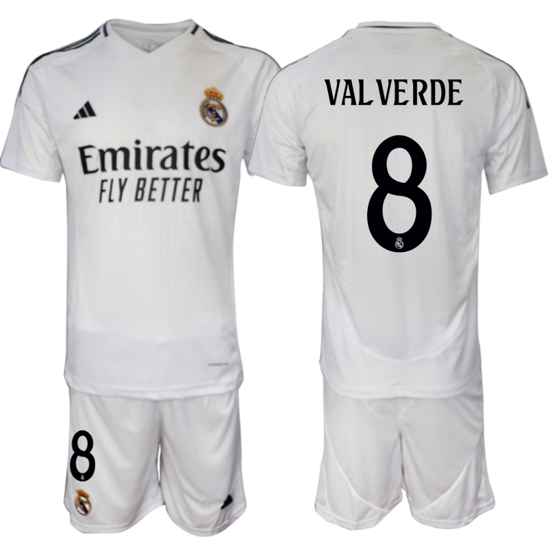 Men 2024-2025 Club Real Madrid home White #8 Soccer Jersey->liverpool jersey->Soccer Club Jersey